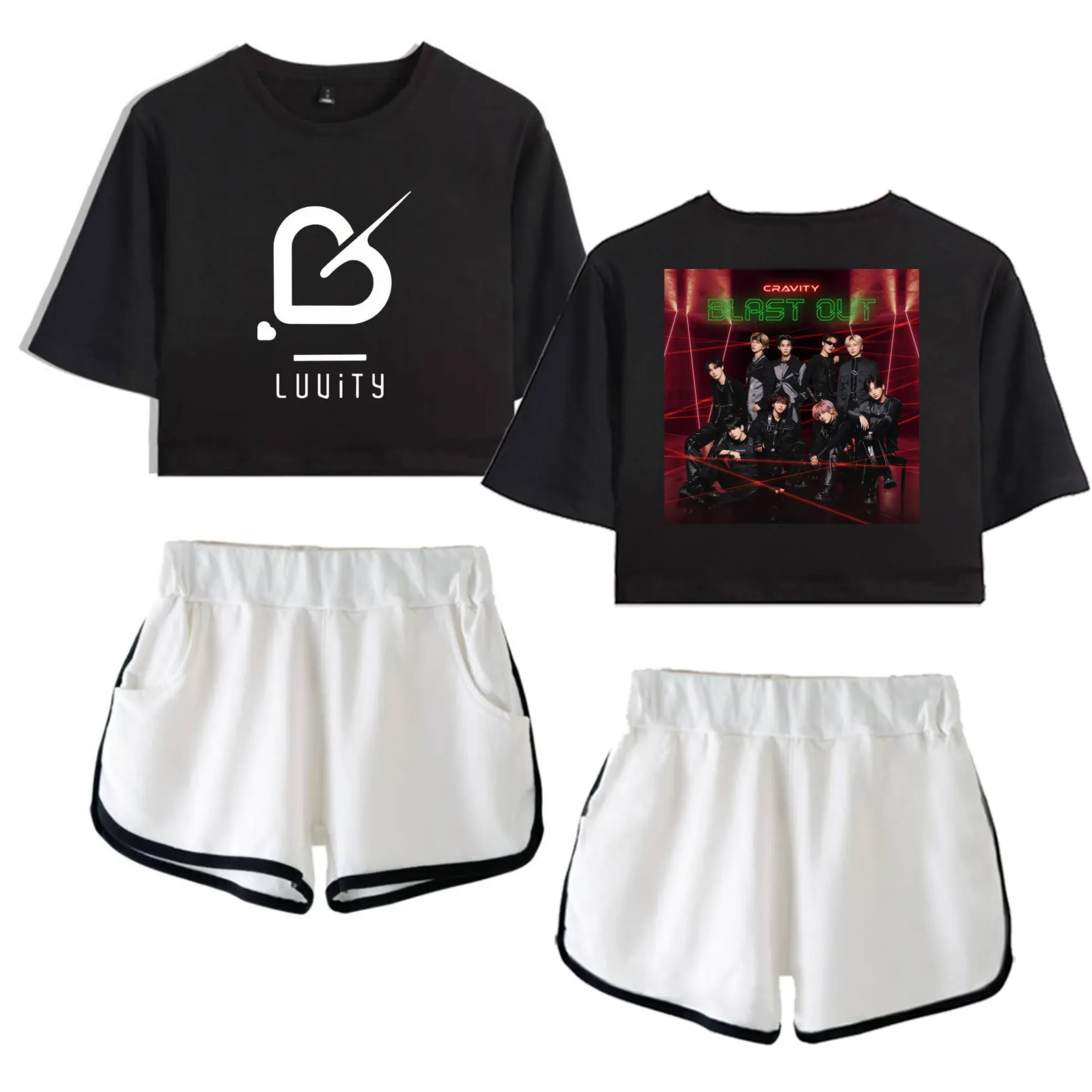 Cravity Blast Out Tracksuit - Black-White