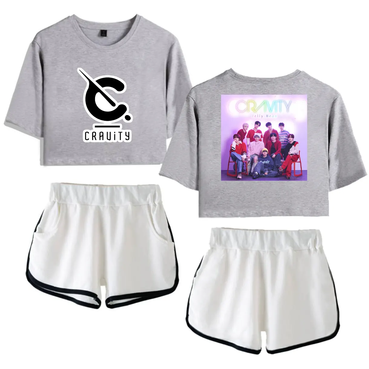 Cravity Jelly Bean Tracksuit - Gray-White