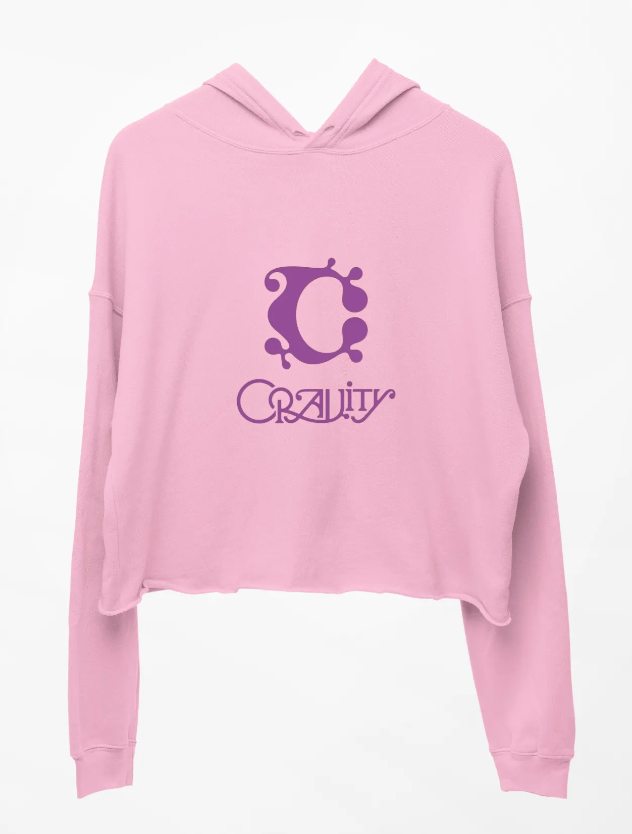 Cravity Liberty Cropped Hoodie - Pink