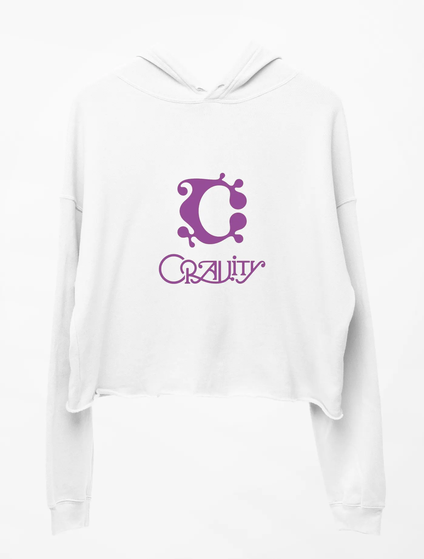 Cravity Liberty Cropped Hoodie - White