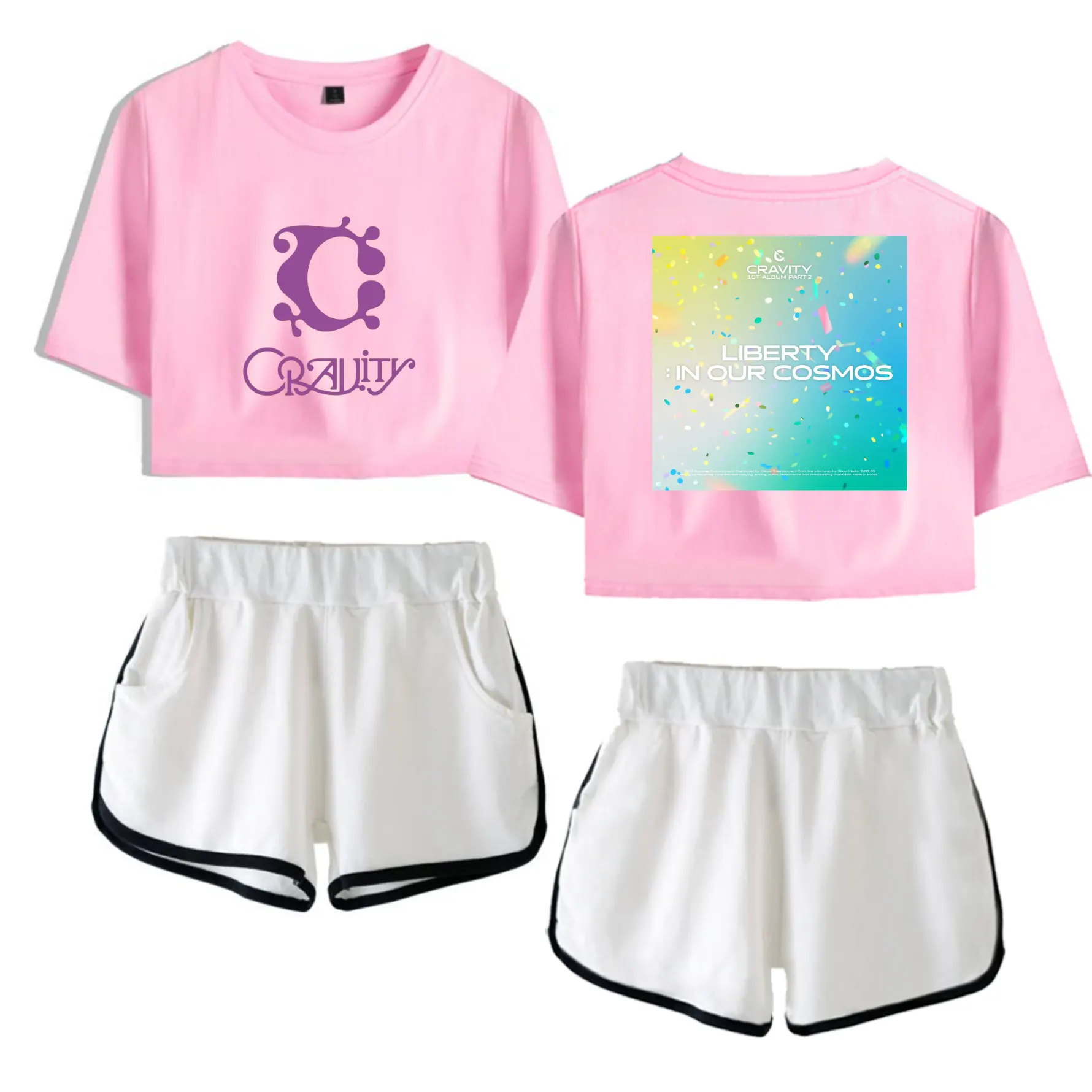 Cravity Liberty Tracksuit - Pink-White
