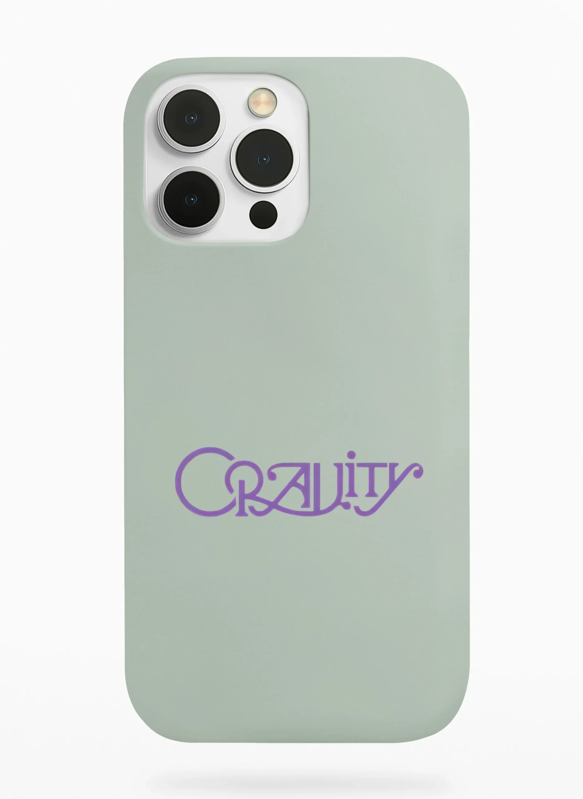 Cravity Wordmark Phone Case - Sage, Apple iPhone 18