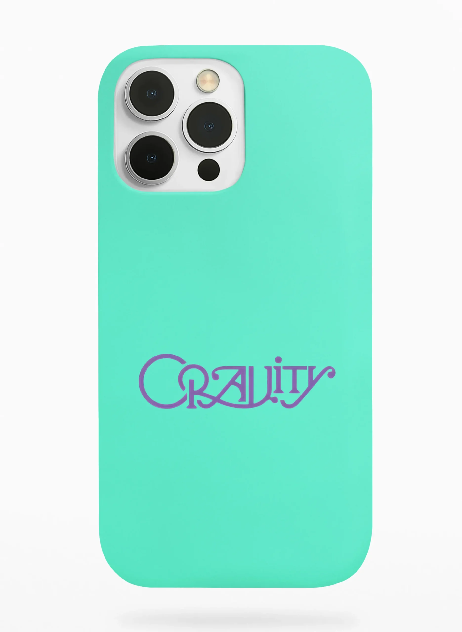 Cravity Wordmark Phone Case - Turquoise, Apple iPhone 18